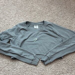 Gymshark Gray Cropped Sweatshirt